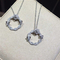 Luxury jewe factory gold diamond  Necklace 18k gold  white gold yellow gold rose gold diamond Necklace 50 cm long