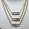 Luxury jewelry Mk Three drill sliding necklace 18k white gold yellow gold rose gold diamond necklace